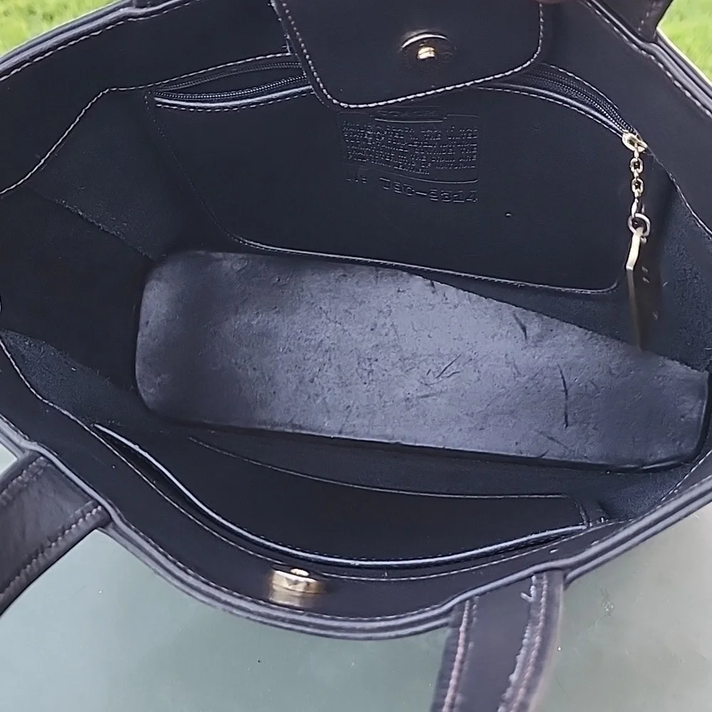 Authentic Vintage Coach Black Leather Bleecker Book Tote 9314